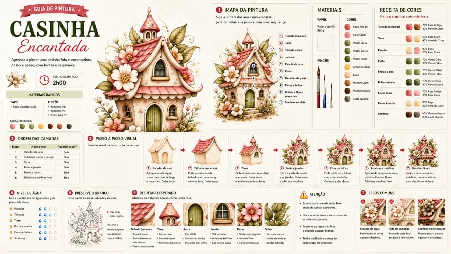 Molde e guia de pintura em aquarela — exemplo 1